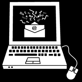 laptop: spam
